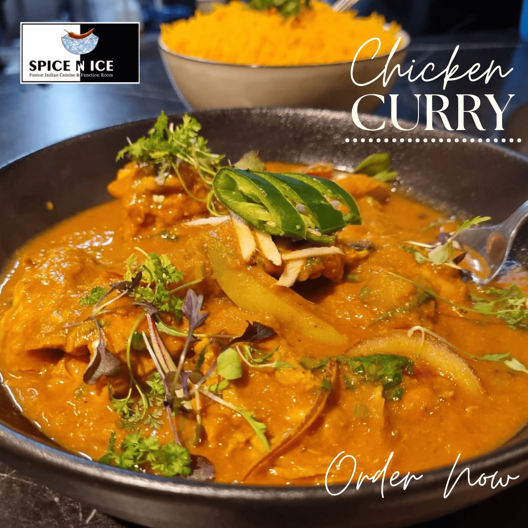 Aromatic North Indian curry dish, featuring rich spices and vibrant colours, traditional to Indian cuisine